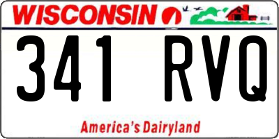WI license plate 341RVQ