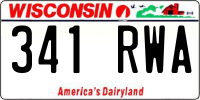 WI license plate 341RWA