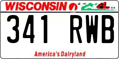 WI license plate 341RWB