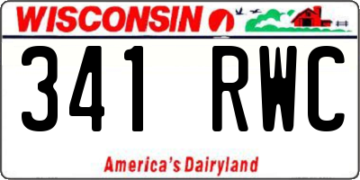 WI license plate 341RWC