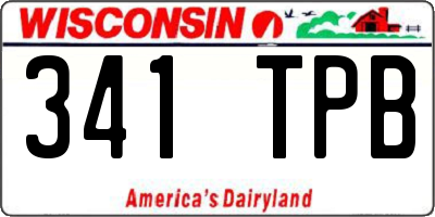 WI license plate 341TPB