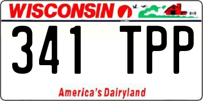 WI license plate 341TPP