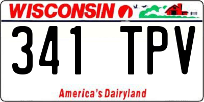 WI license plate 341TPV