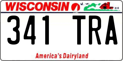 WI license plate 341TRA