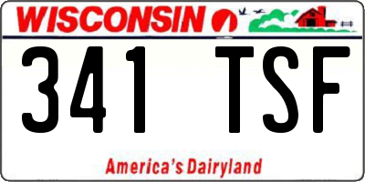 WI license plate 341TSF