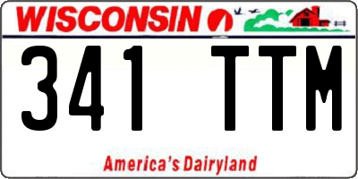 WI license plate 341TTM