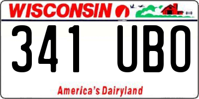 WI license plate 341UBO