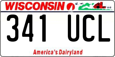 WI license plate 341UCL