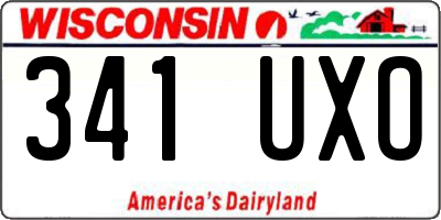 WI license plate 341UXO