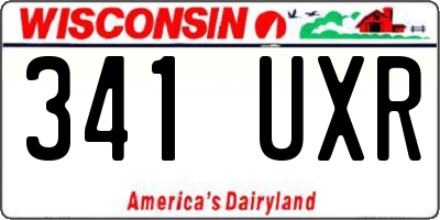 WI license plate 341UXR