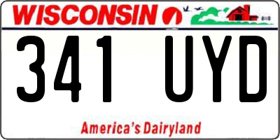 WI license plate 341UYD