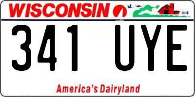 WI license plate 341UYE