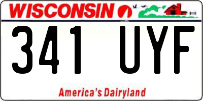WI license plate 341UYF