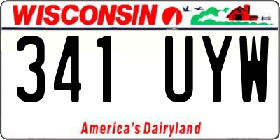 WI license plate 341UYW