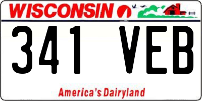 WI license plate 341VEB