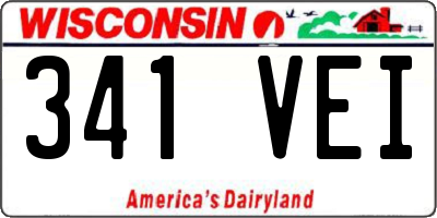 WI license plate 341VEI