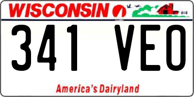 WI license plate 341VEO