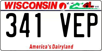 WI license plate 341VEP