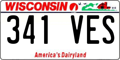 WI license plate 341VES