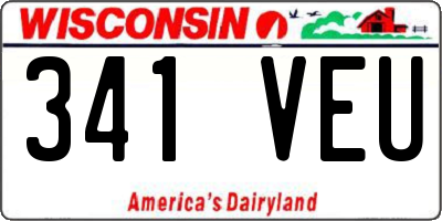 WI license plate 341VEU