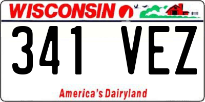 WI license plate 341VEZ