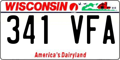 WI license plate 341VFA