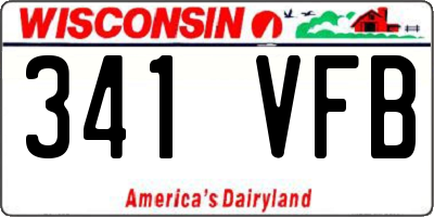 WI license plate 341VFB