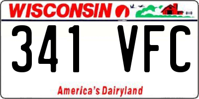 WI license plate 341VFC