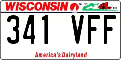 WI license plate 341VFF