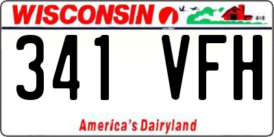 WI license plate 341VFH