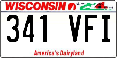 WI license plate 341VFI