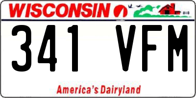 WI license plate 341VFM