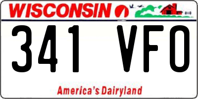 WI license plate 341VFO