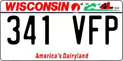 WI license plate 341VFP