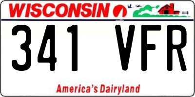 WI license plate 341VFR