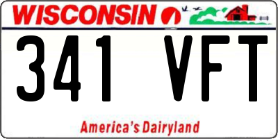 WI license plate 341VFT