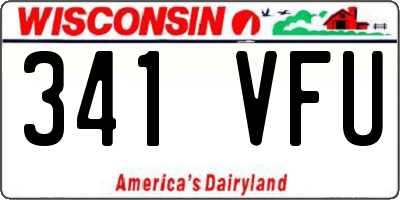 WI license plate 341VFU
