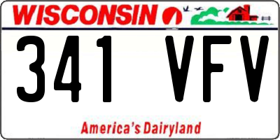 WI license plate 341VFV