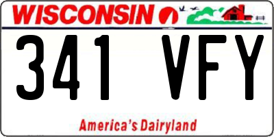 WI license plate 341VFY