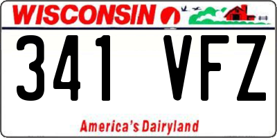 WI license plate 341VFZ