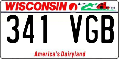 WI license plate 341VGB
