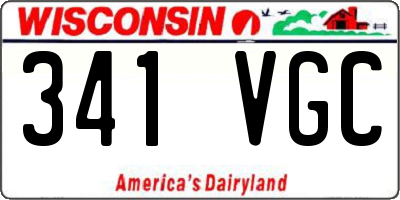 WI license plate 341VGC