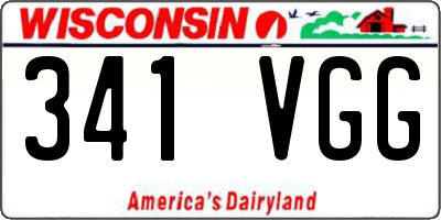 WI license plate 341VGG