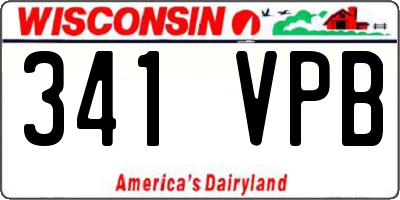 WI license plate 341VPB