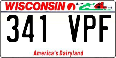 WI license plate 341VPF