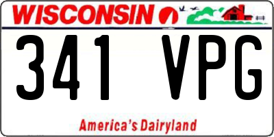 WI license plate 341VPG