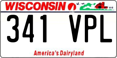 WI license plate 341VPL