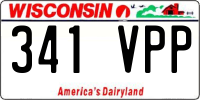 WI license plate 341VPP