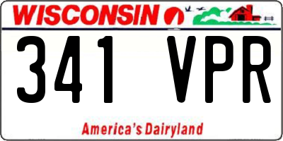 WI license plate 341VPR