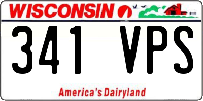 WI license plate 341VPS